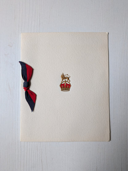 Vintage British Army War Office Christmas Card - 1951