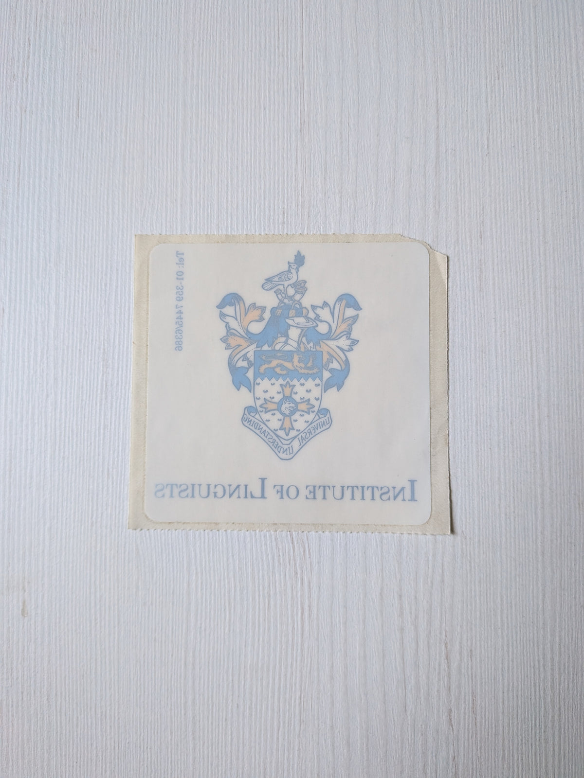 Vintage Institute of Linguists Coat of Arms/Crest Sticker