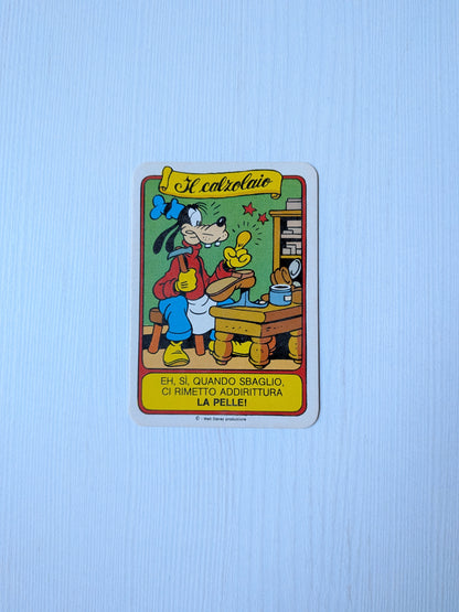 Vintage Italian Disney Card - "Goofy The Cobbler" - Mercante in Fiera Topolino