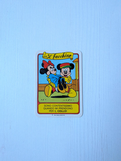 Vintage Italian Disney Card - "Mickey The Porter" - Mercante in Fiera Topolino