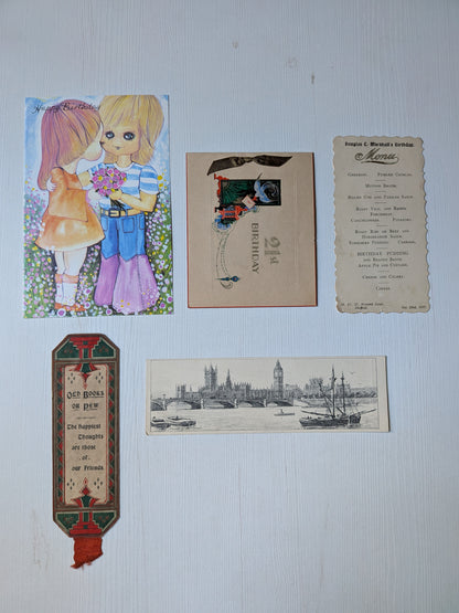 Antique and Vintage Paper Ephemera Bundle - x10 Pieces For Scrapbooking/Crafts #14