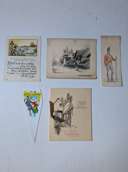 Antique and Vintage Paper Ephemera Bundle - x10 Pieces For Scrapbooking/Crafts #14