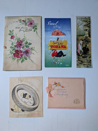 Antique and Vintage Paper Ephemera Bundle - x10 Pieces For Scrapbooking/Crafts #13