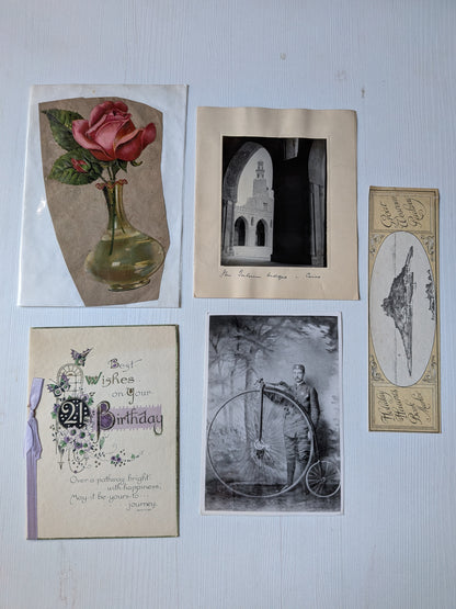 Antique and Vintage Paper Ephemera Bundle - x10 Pieces For Scrapbooking/Crafts #12