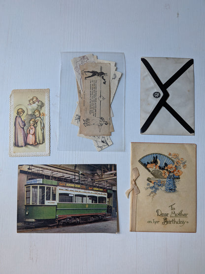 Antique and Vintage Paper Ephemera Bundle - x10 Pieces For Scrapbooking/Crafts #12