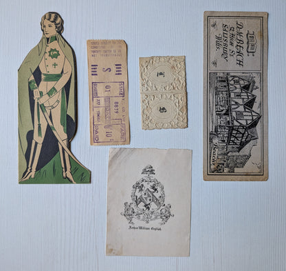 Antique and Vintage Paper Ephemera Bundle - x10 Pieces For Scrapbooking/Crafts #10