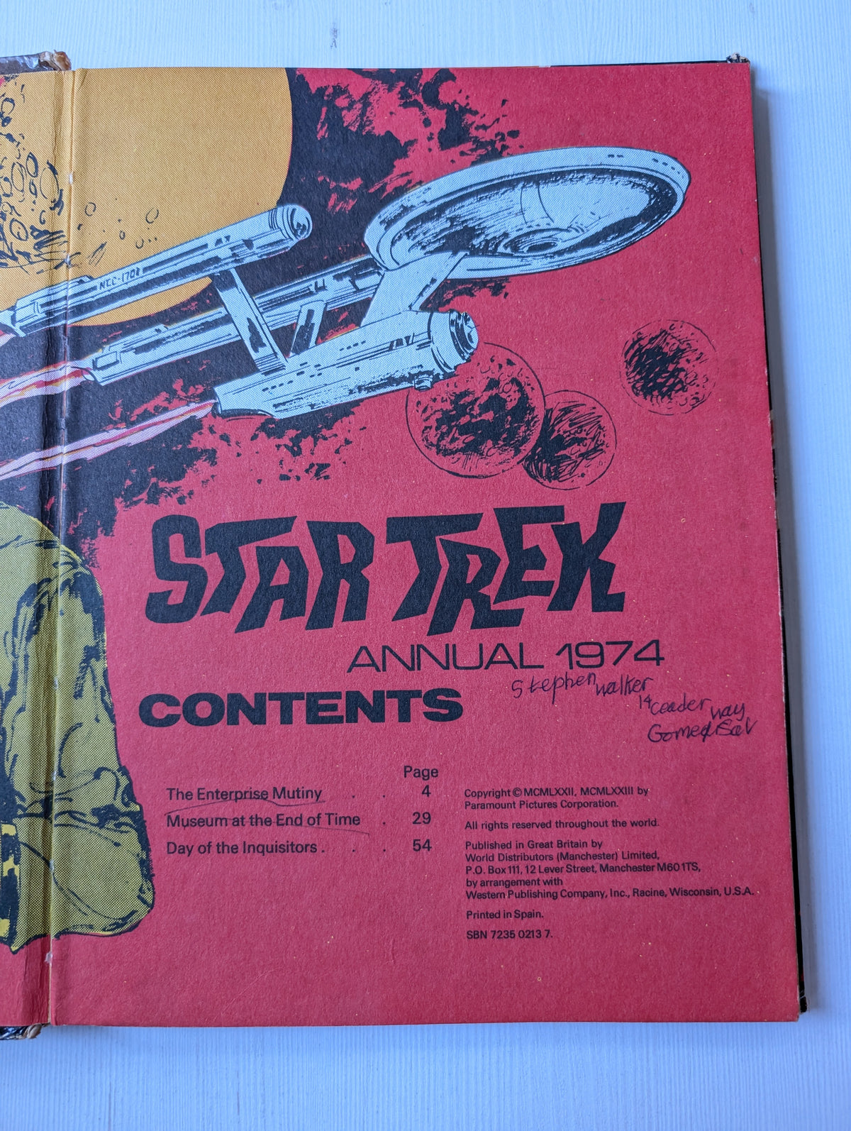 Star Trek Annual 1974 - World Distributors