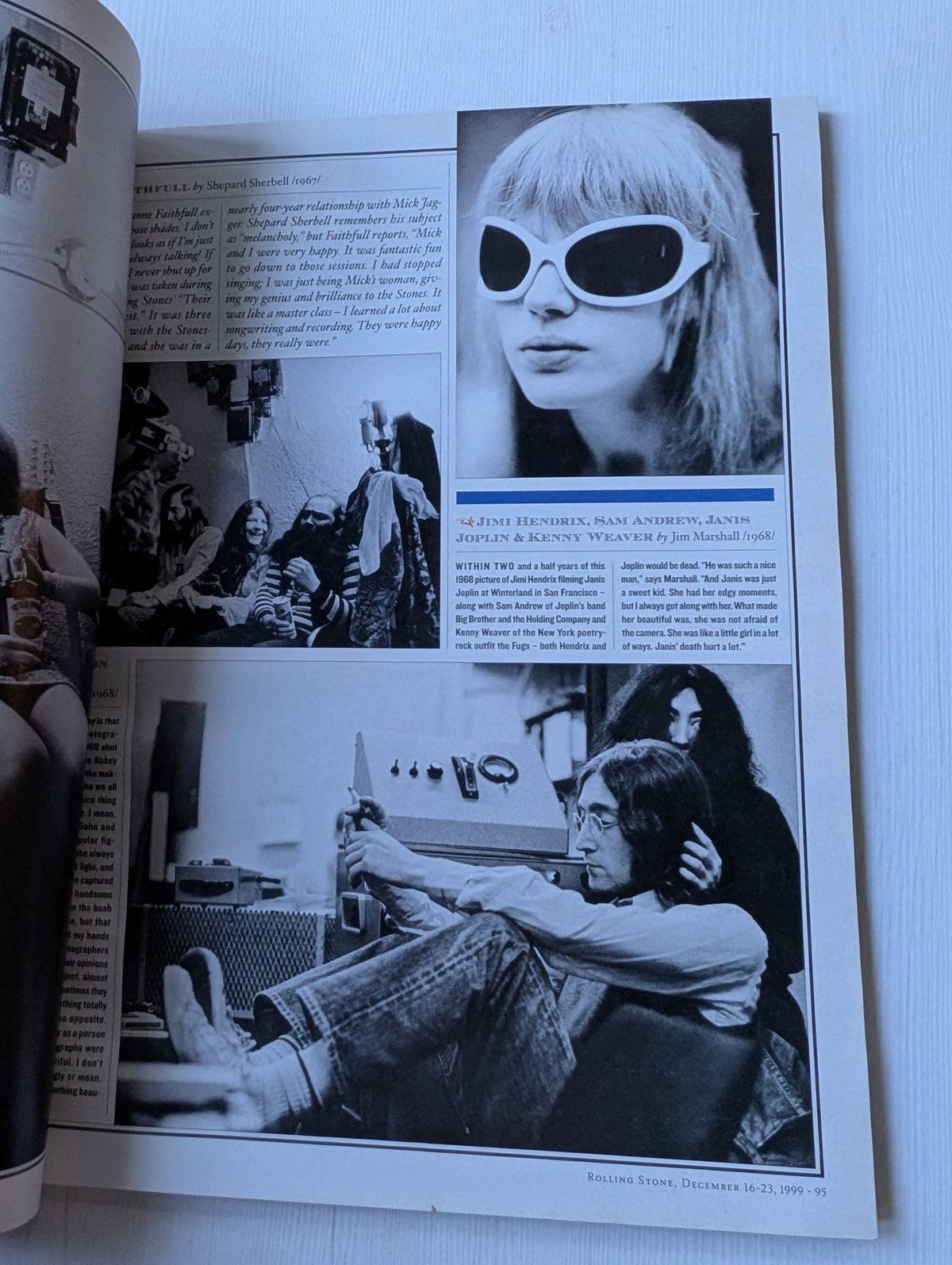 Rolling Stone Magazine Special Behind The Scenes Photo Issue - December 1999