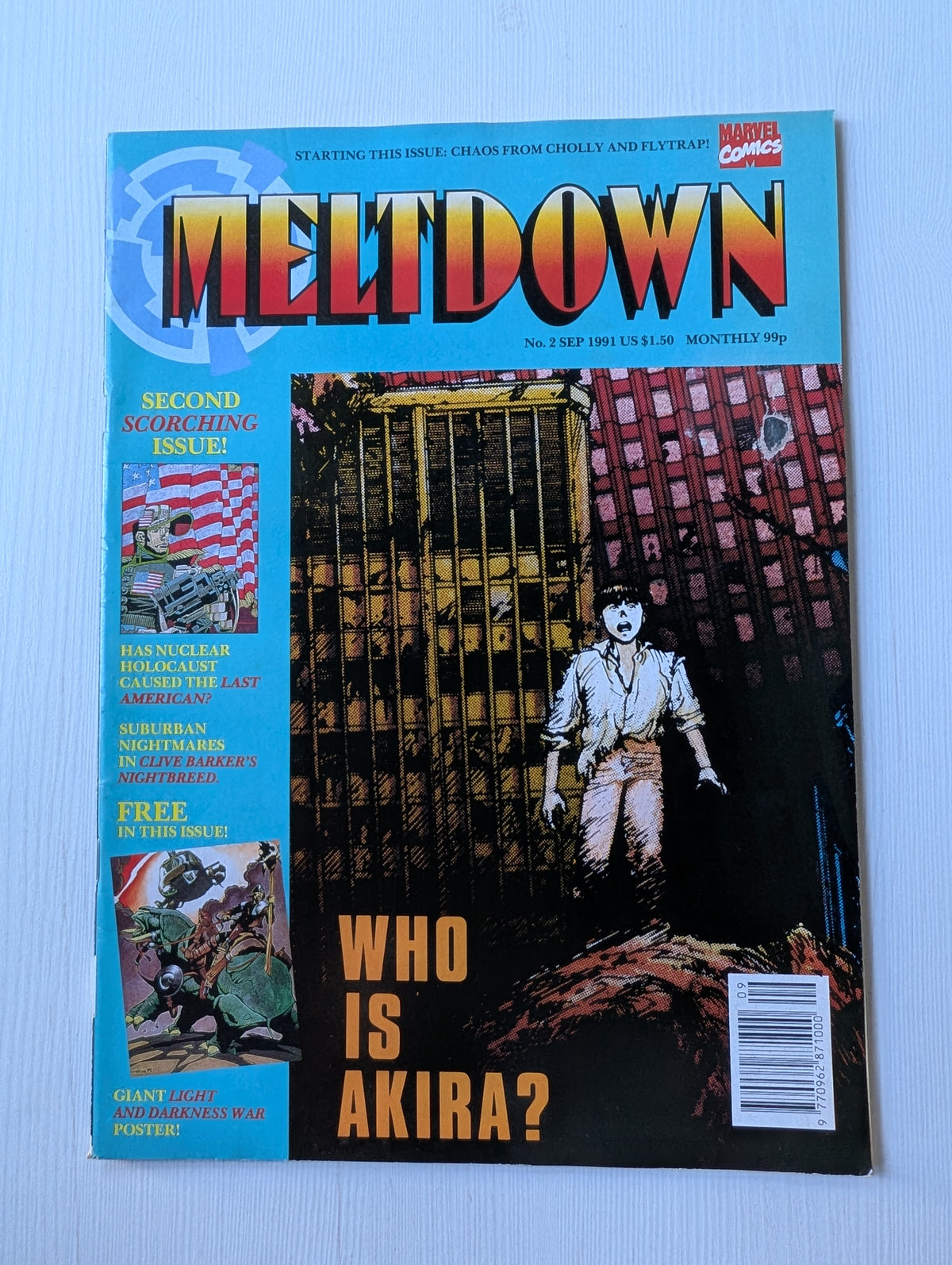 Meltdown #2 - September 1991 - Marvel UK Comic - Akira Cover