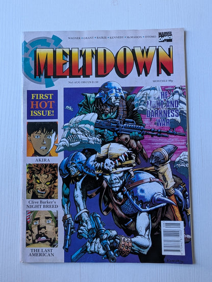 Meltdown #1 - August 1991 - Marvel UK Comic - Akira/Nightbreed/The Last American