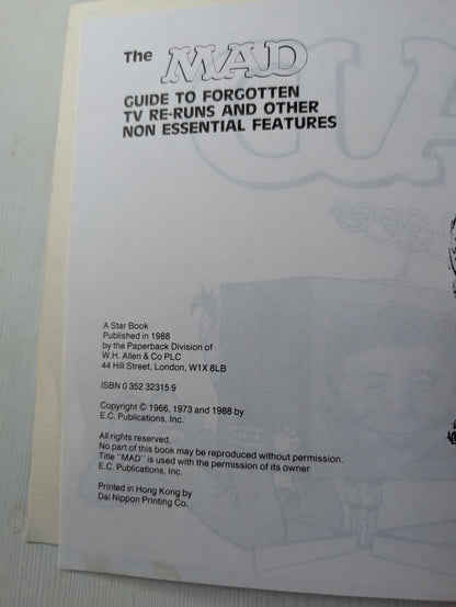 The MAD Guide to Forgotten TV Re-runs - 1988 - Star Books