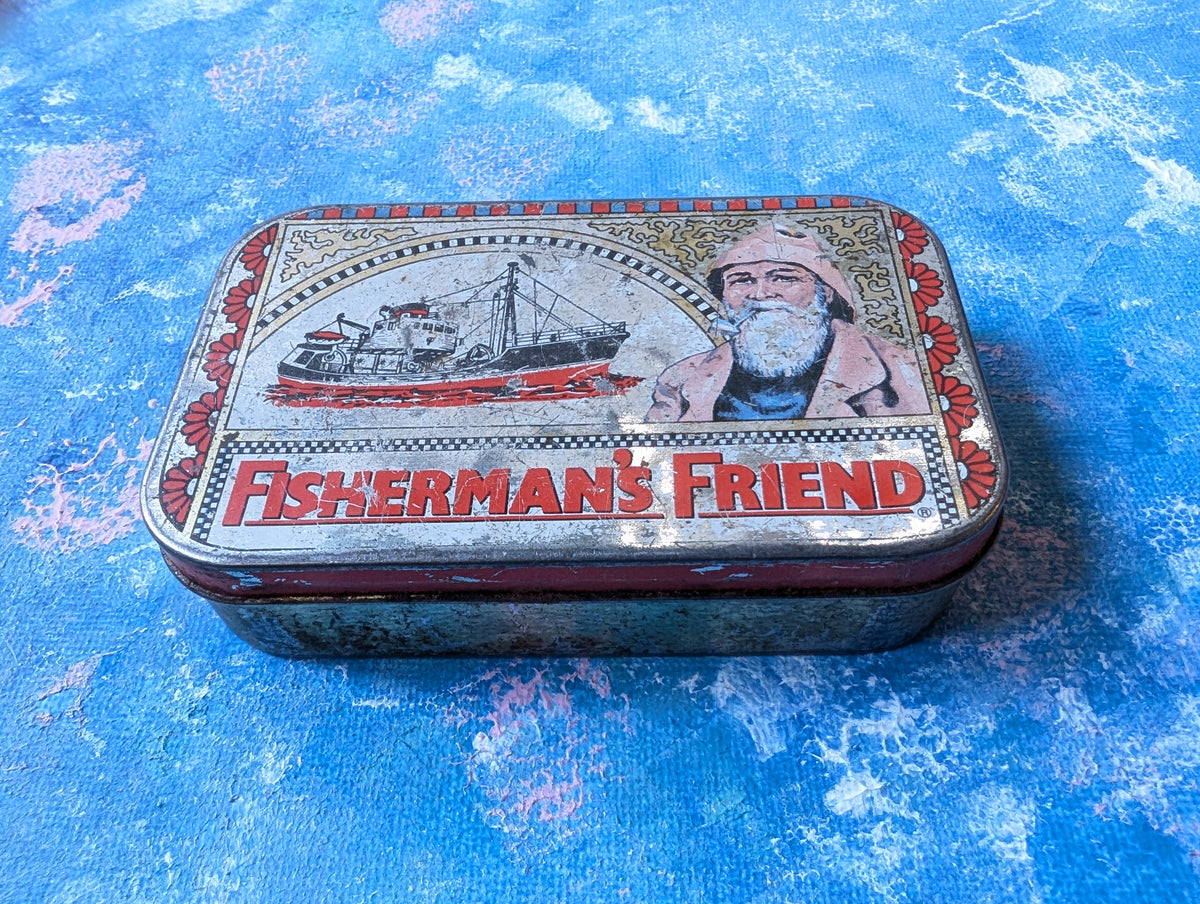 Vintage Fisherman's Friend Tin (Empty) - Lidded/Hinged - See Details