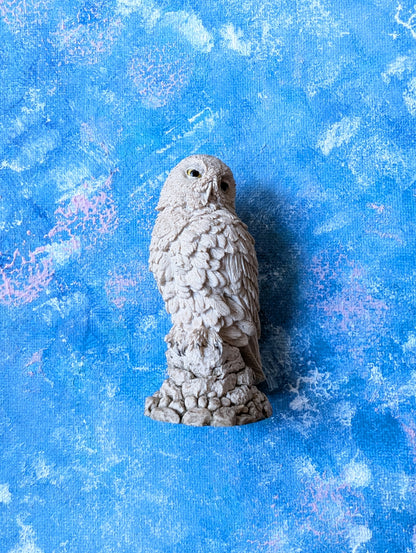 Vintage Langford Country Artists Small Resin Owl Ornament - 1994