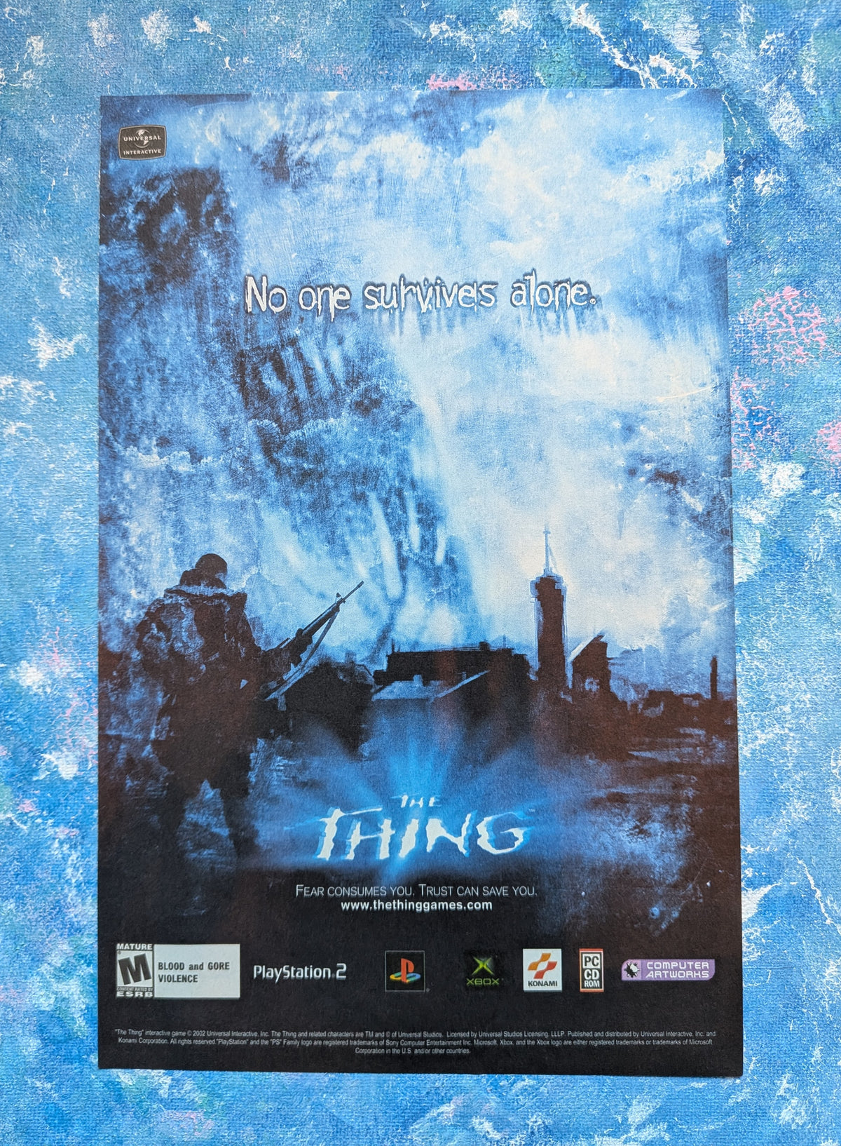 The Thing 2002 Playstation/Xbox/Pc Konami Game Advertisement - See Details