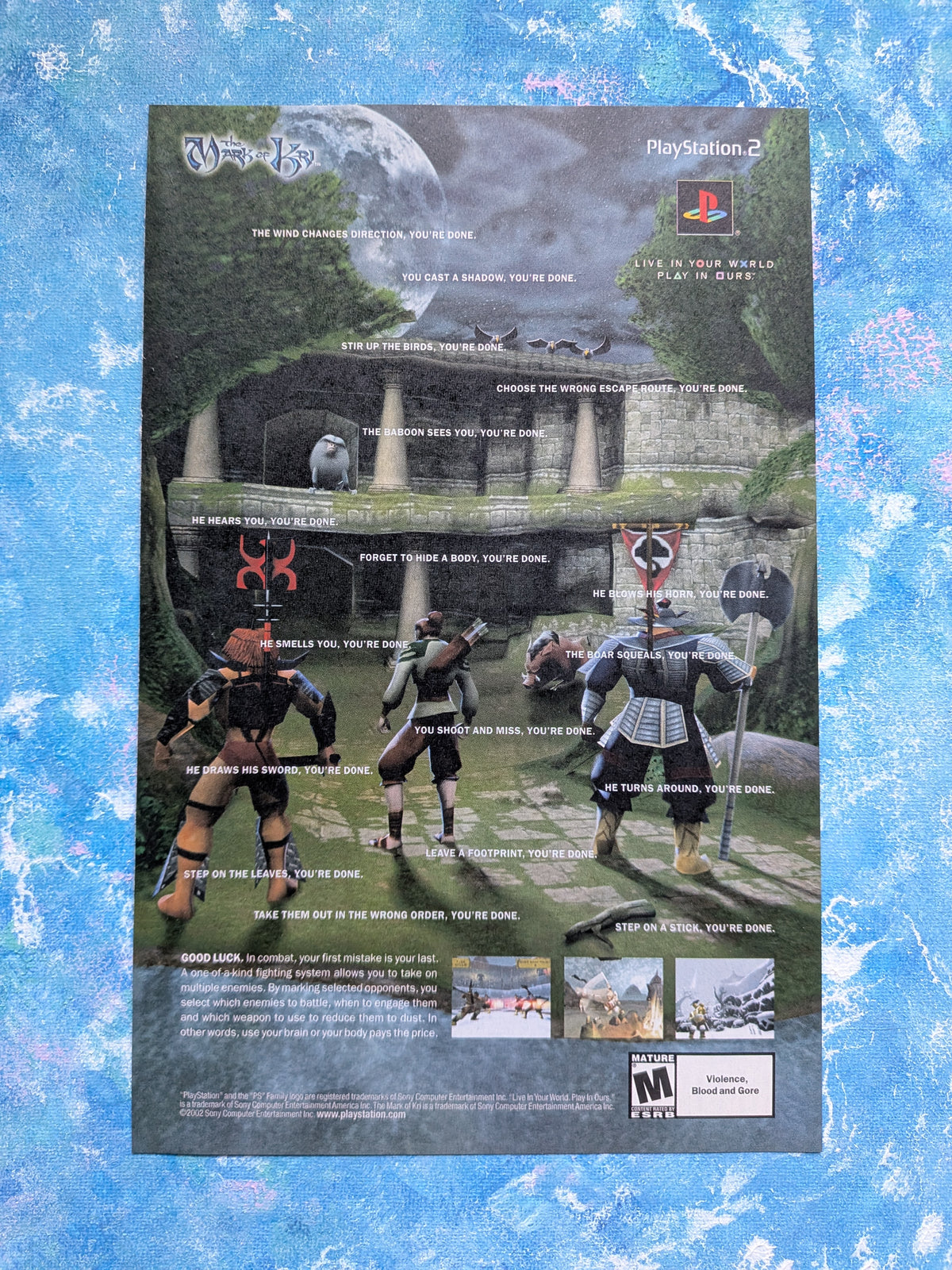 The Mark of Kri Playstation 2 2002 Game Advertisement - See Details
