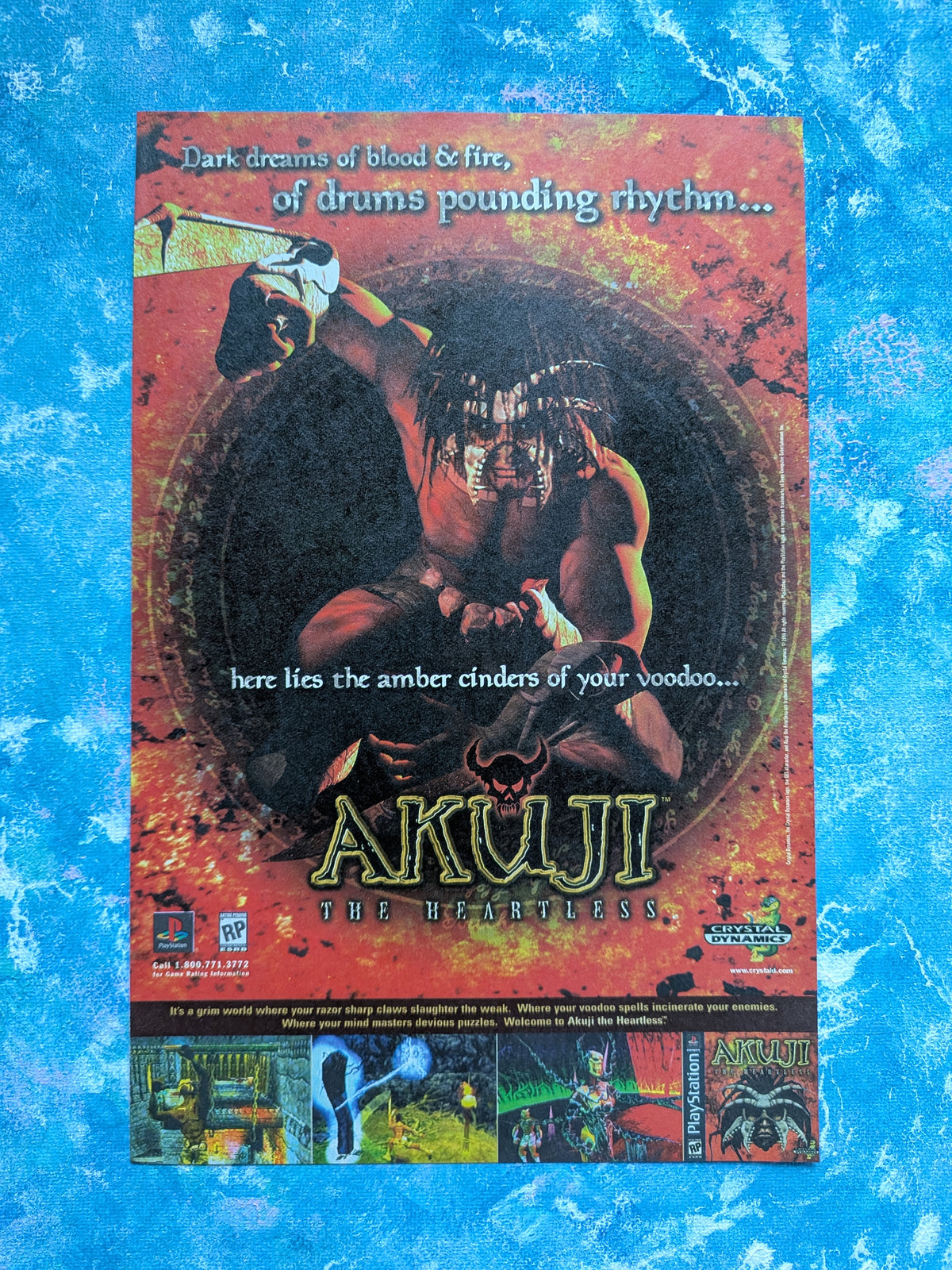Akuji The Heartless Playstation 1 Game 1998 Advertisement - See Details