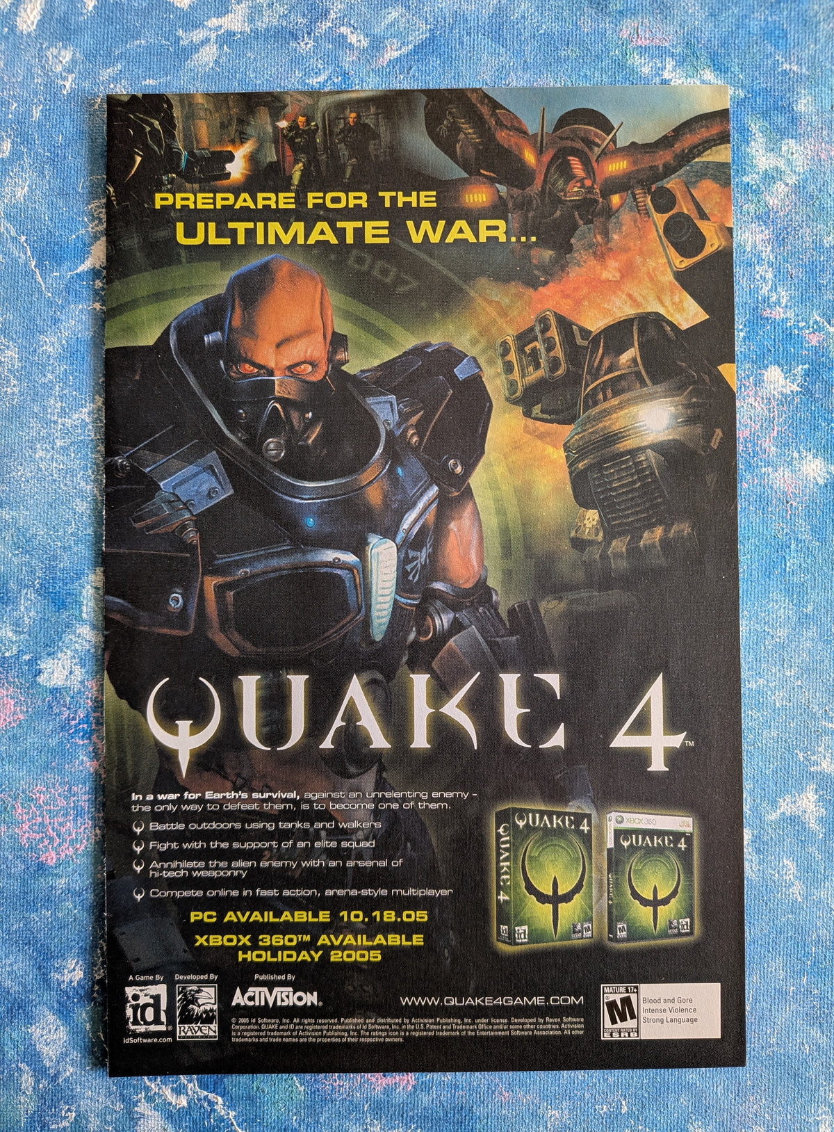 Quake 4 2005 Xbox 360/PC Game Advertisement - See Details