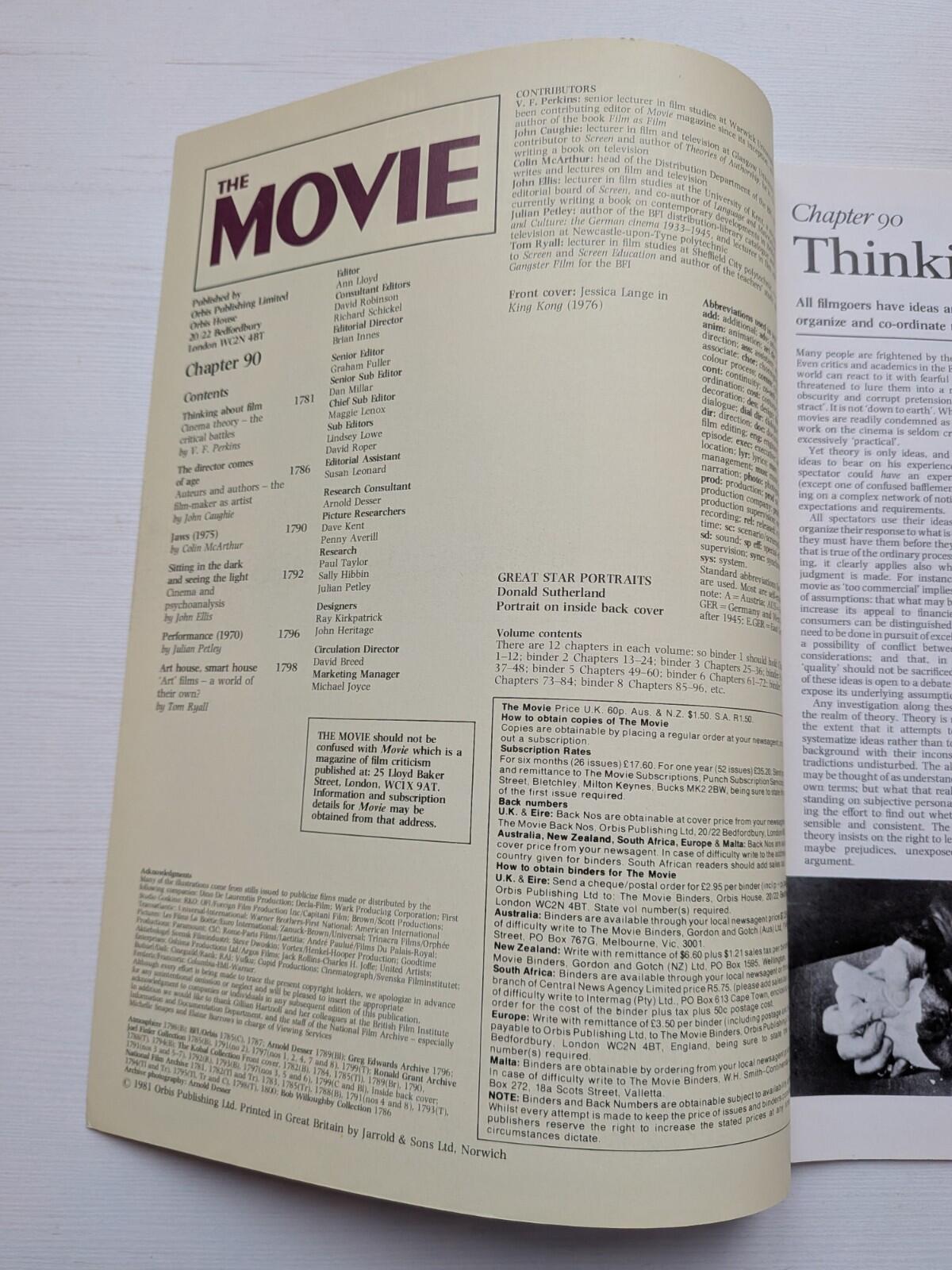 The Movie: Illustrated History of The Cinema #90 - Jessica Lange King Kong Cover
