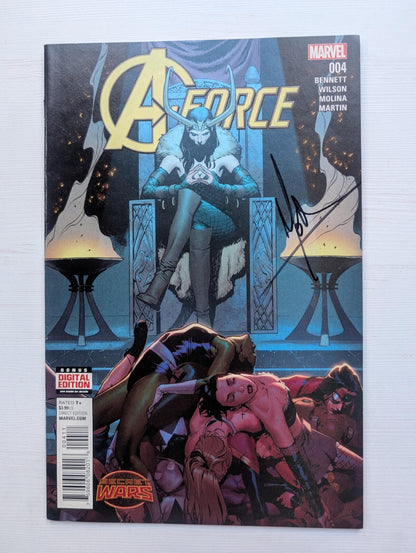 A Force #4 - Signed by Jorge Molina (No COA)  2015 - Marvel Comic Book