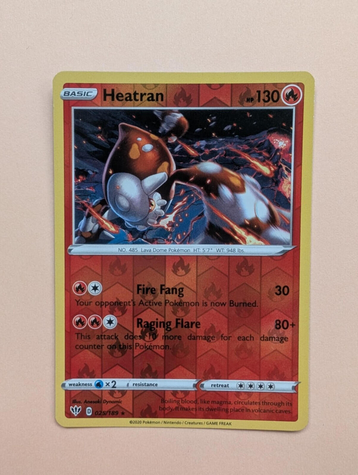 Heatran 025/189 Reverse Holo - 2020 - Darkness Ablaze