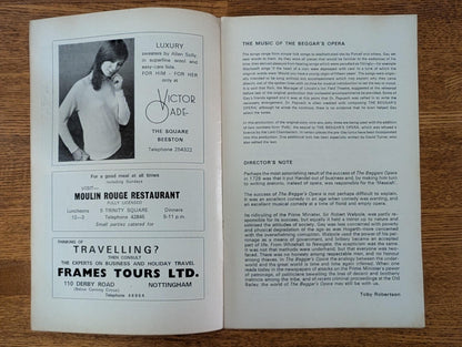 Prospect Productions - The Beggar's Opera Theatre Programme - 1968 - Nottingham