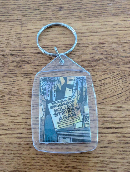 Freddy Krueger Nightmare On Elm Street Keyring, Made From Recycled Vintage Comic