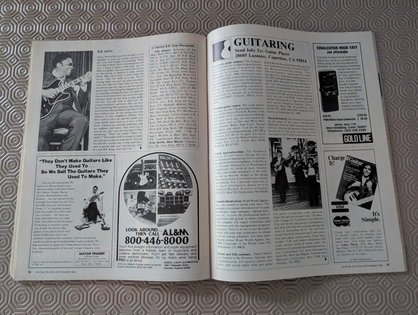 Guitar Player Vol.14 No.9 - September 1980 - B.B. King Cover, Gary Moore + More