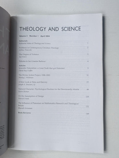 Theology and Science Volume 2 Number 1 - April 2004 - Routledge