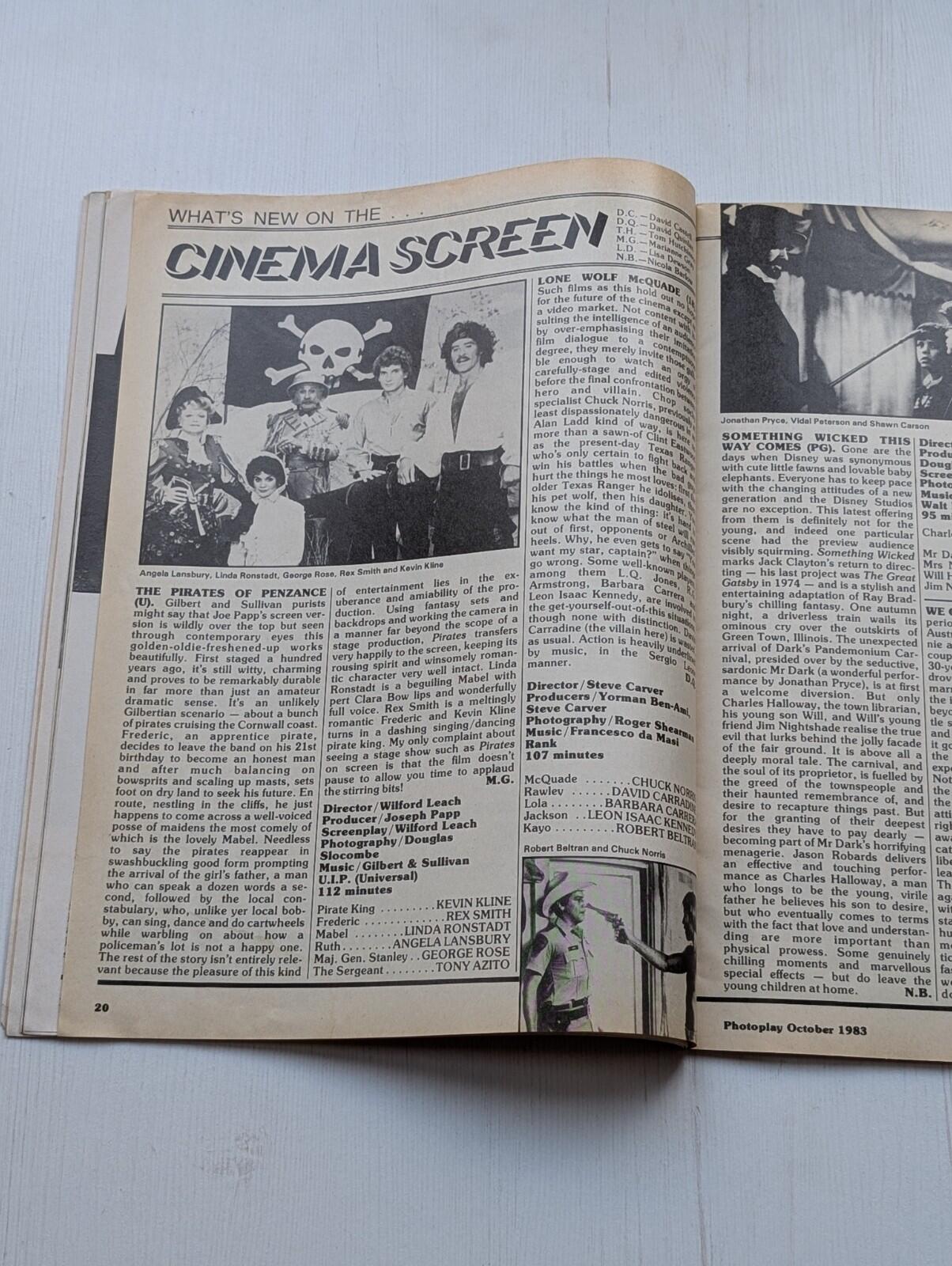 Photoplay Movies & Video Vol. 34 No. 10 - October 1983 - John Travolta Cover