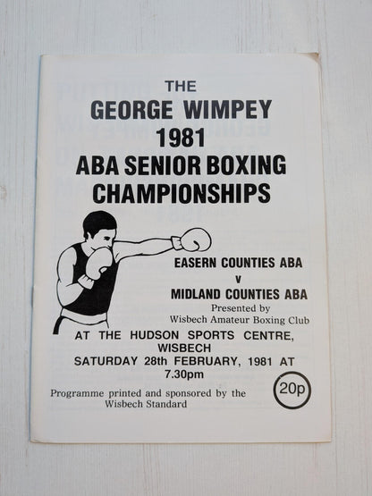 George Wimpey 1981 ABA Senior Boxing Championships Programme
