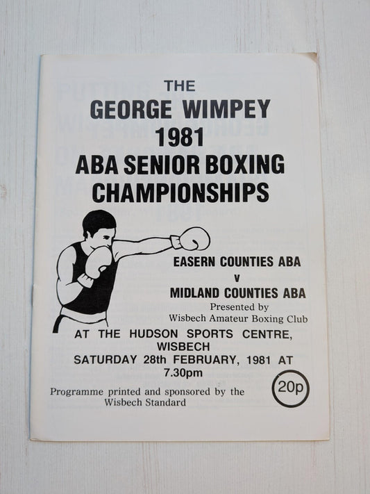 George Wimpey 1981 ABA Senior Boxing Championships Programme