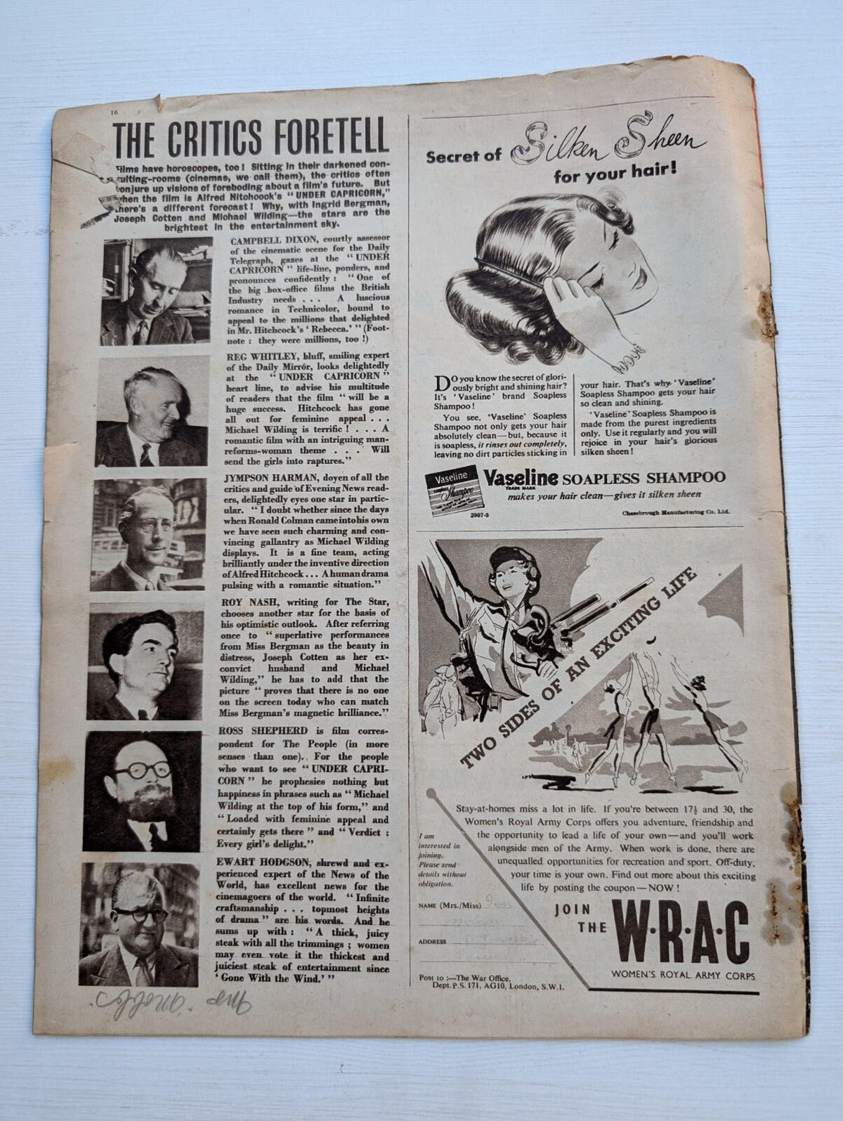Picture Show Vol. 54 No. 1397 January 7th, 1950 - Ingrid Bergman/Michael Wilding