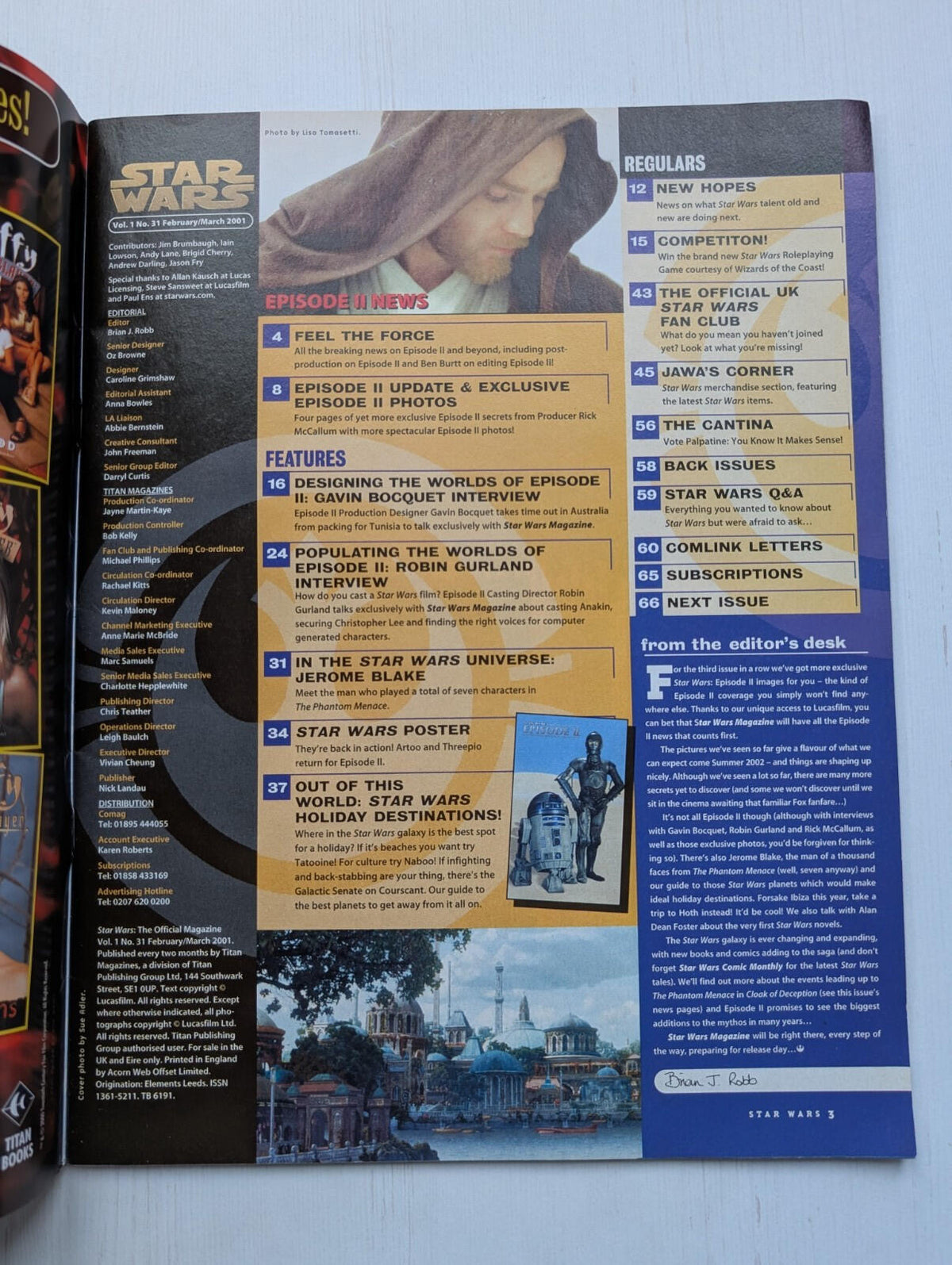 Star Wars: The Official Magazine No. 31, Feb 2001 - Includes C-3PO/R2-D2 Poster