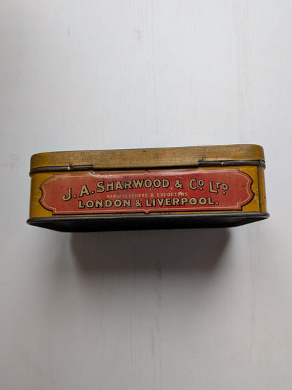 Antique J.A Sharwood & Co Ltd Glace Pineapple Cubes Tin (Empty) - Early 1910's