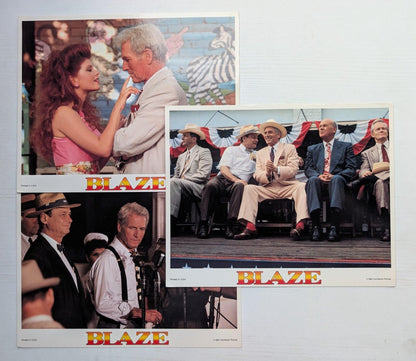 Blaze x3 Lobby Card Bundle - 1989 Paul Newman/Touchstone Pictures