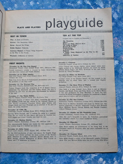 Plays and Players December 1964 - Maggie Smith/Derek Jacobi Cover