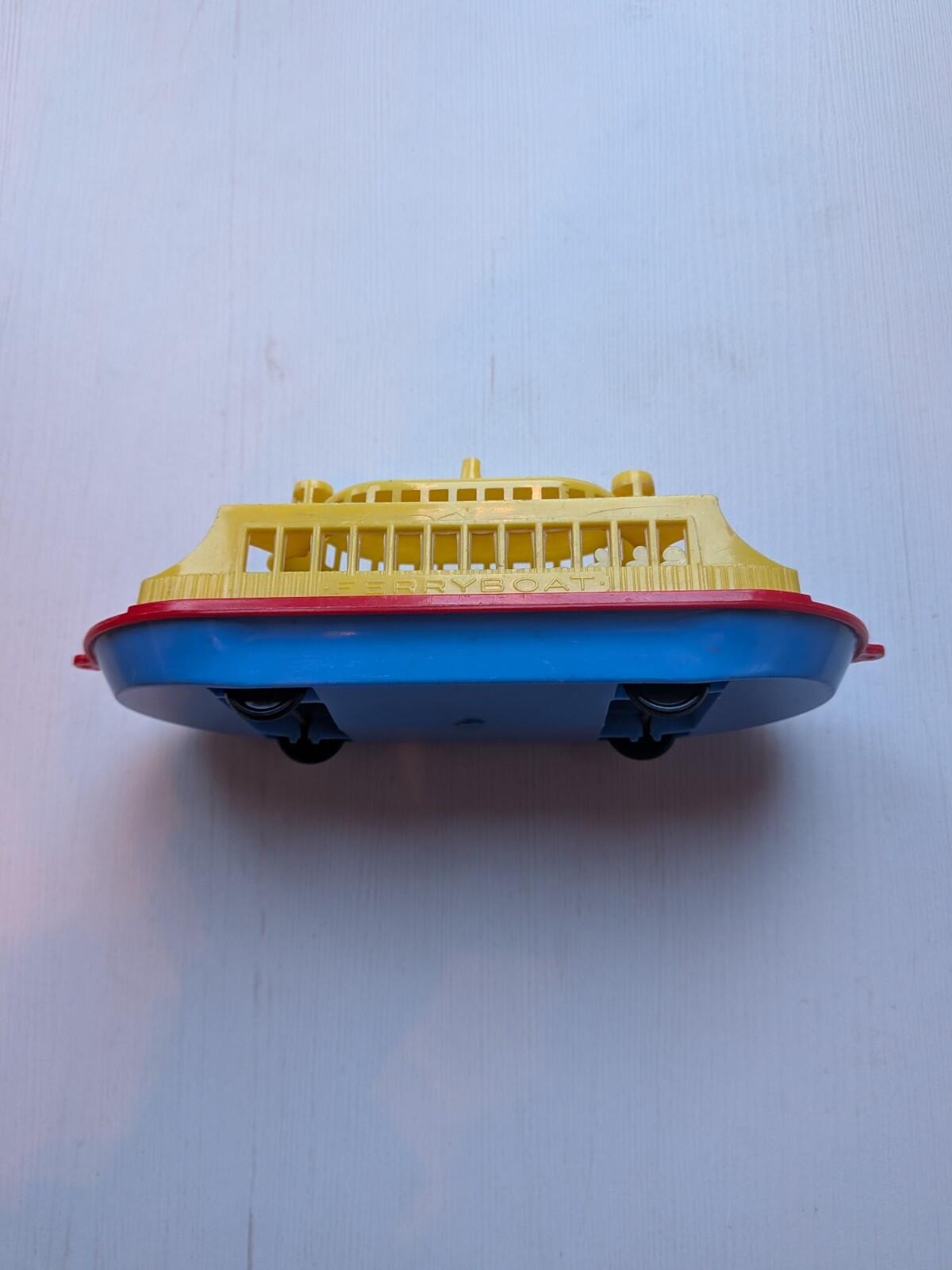 Vintage Yellow Plastic Ferryboat Toy - 1970s Approx
