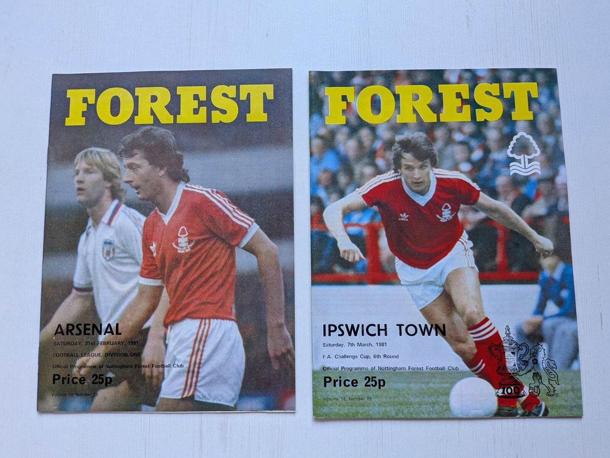 Nottingham Forest 1981 Match Programmes x23 Bundle