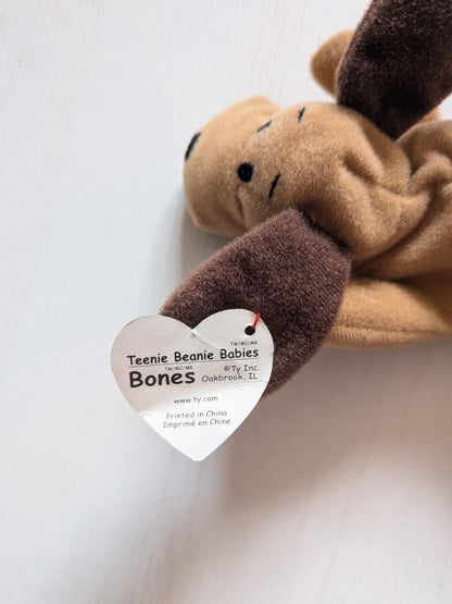 Teenie Beanie Babies Bones Dog Small Toy - 1993 - TY/McDonalds - Includes Tag