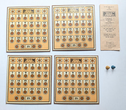 Vintage Plus and Minus Board Game - 1930 - Incomplete, Please See Details