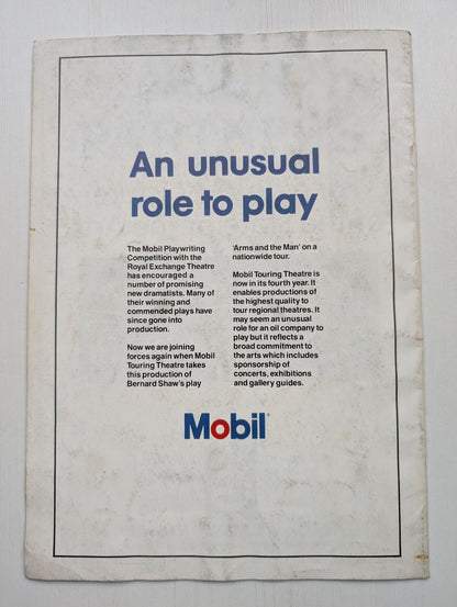 Bernard Shaw's Arms and The Man Royal Exchange Theatre Company Programme 1988
