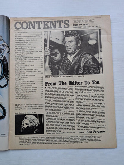 Photoplay Magazine Vol. 31 No. 12 December 1980 - Dallas/Steve McQueen + More