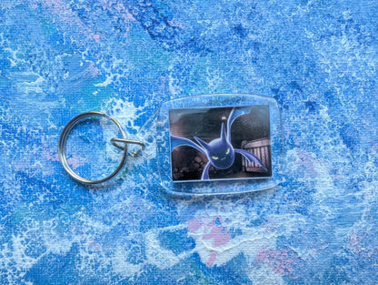 Hand-Crafted Crobat Keyring - Made From Recycled Pokemon Cards