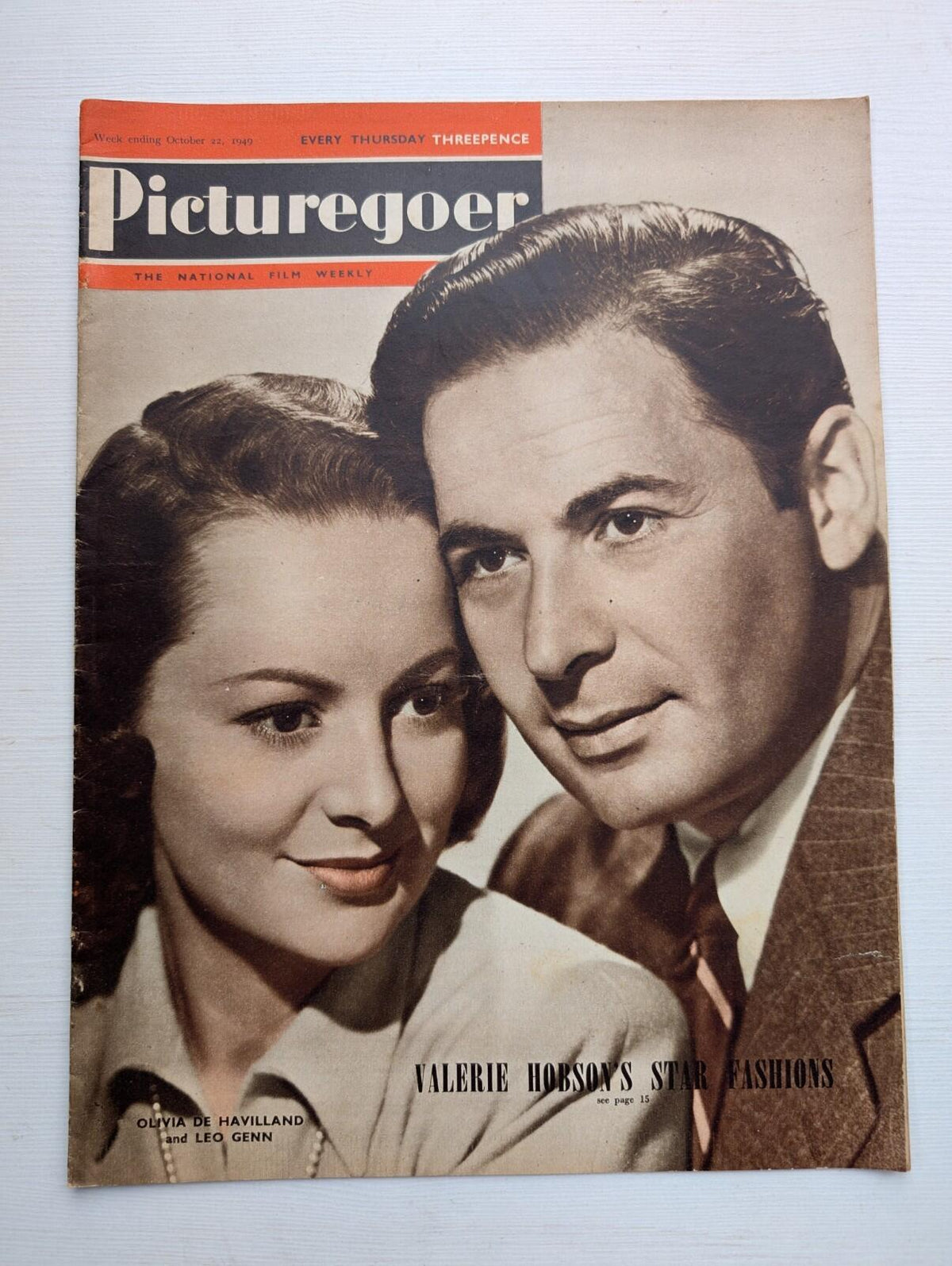 Picturegoer October 22, 1949 - Olivia De Havilland and Leo Genn Cover
