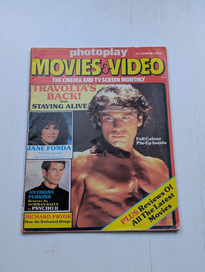 Photoplay Movies & Video Vol. 34 No. 10 - October 1983 - John Travolta Cover