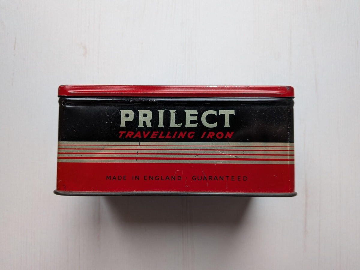 Vintage Prilect Travelling Iron Tin (Empty) - 1950s