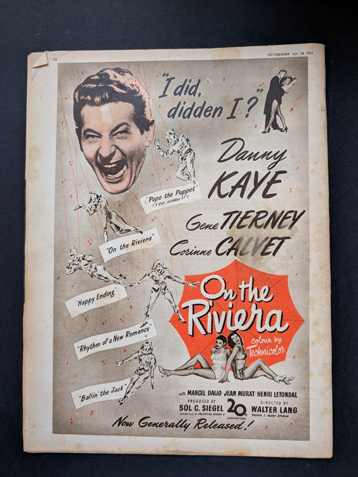 Picturegoer: The National Film Weekly July 28, 1951 - Danny Kaye Cover
