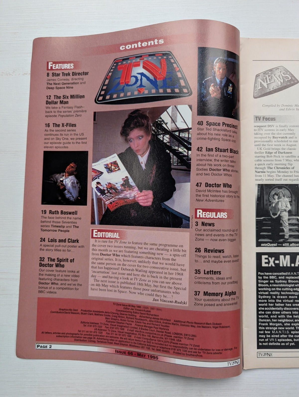 TV Zone Issue 66 May 1995 - Doctor Who/The X-Files/Star Trek