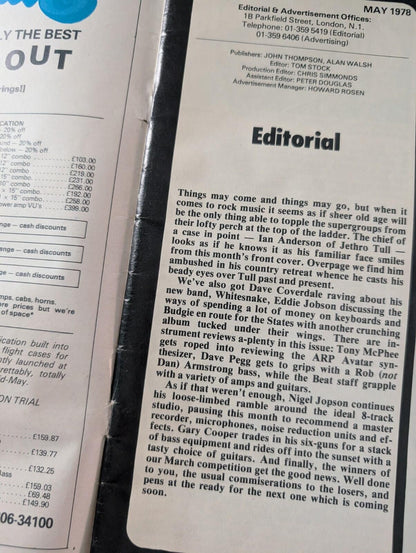 Beat Instrumental Songwriting & Recording No.139 May 1978 - Jethro Tull Cover