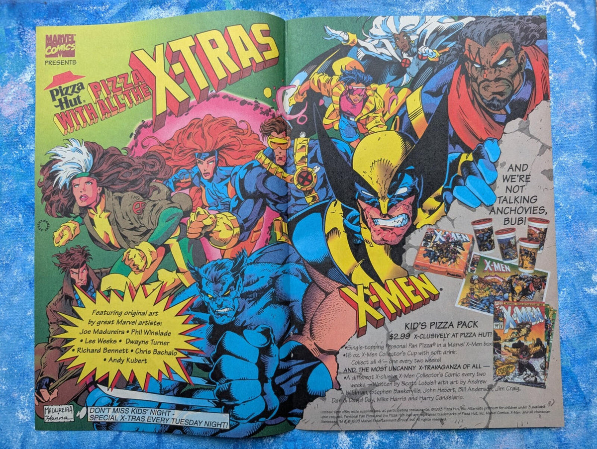 X-Men Pizza Hut/Marvel Comics Promo 1993 Advertisement - See Details